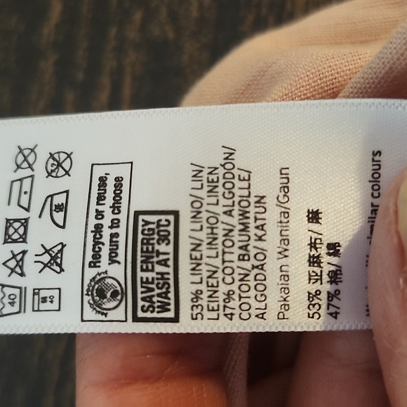 Top shop pink linen Cotton mini dress or tunic Size 4 Nwt New - Picture 9 of 9